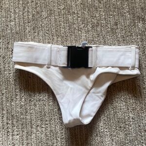 Audi bagus white bikini bottom